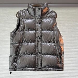 Lands' End Metallic Silver Vest